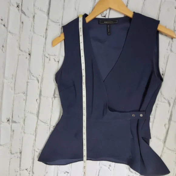 BCBGMaxAzria Eleni Peplum Wrap Top - Picture 6 of 9
